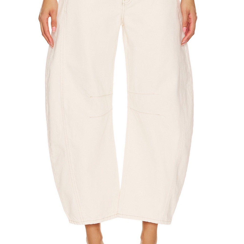 Women's Cream Wide-Leg Pants